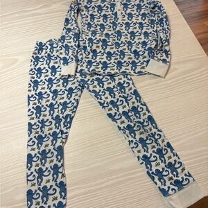 Roller Rabbit Kids Blue and White Pajamas